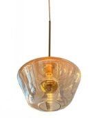 Lámpara colgante cristal ámbar E27 IP20 diseño moderno Ø350 - Imagen 5