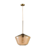 Lámpara colgante cristal ámbar E27 IP20 diseño moderno Ø350 - Imagen 6