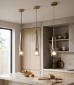 Lámpara colgante cristal transparente E14 IP20 diseño moderno