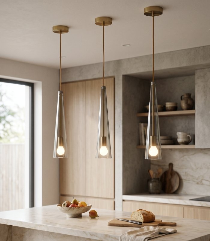 lampara_colgante_cristal_transparente_e14_dorado_diseno_moderno_1 Lámpara colgante cristal transparente E14 IP20 diseño moderno - Imagen 1