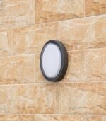Luminaria de superficie LED exterior 12W 3000K IP65 880lm redonda gris oscuro - Imagen 3