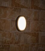 Luminaria de superficie LED exterior 12W 3000K IP65 880lm redonda gris oscuro