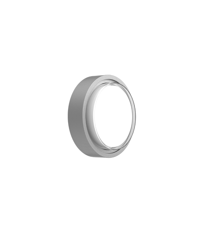 Luminaria de superficie LED exterior 12W 3000K IP65 900lm redonda gris oscuro - Imagen 3