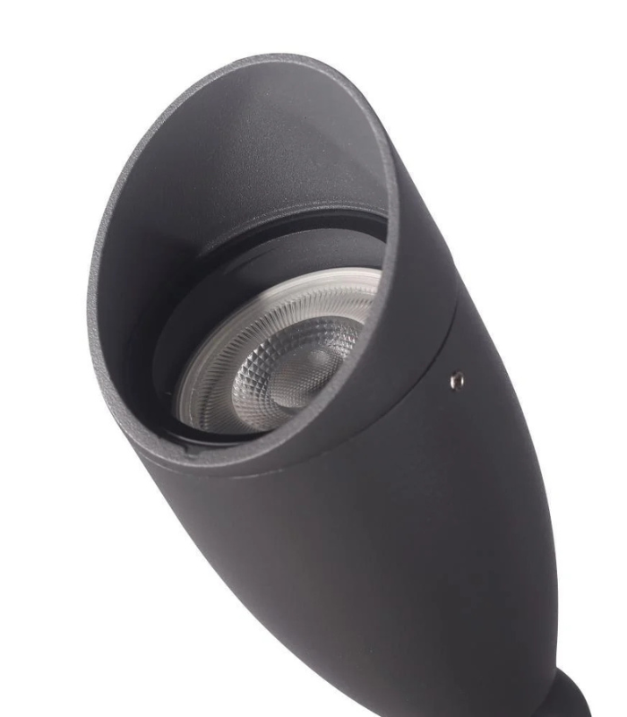 Proyector LED exterior con pincho GU10 IP65 aluminio gris oscuro - Imagen 4