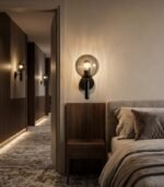 Lámpara colgante decorativa negra E27 IP20 diseño moderno Ø130x350mm