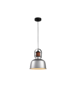 Lámpara colgante decorativa plata, dorado y blanco E27 IP20 diseño moderno Ø220x300mm - Imagen 2