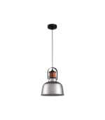 Lámpara colgante decorativa plata, dorado y blanco E27 IP20 diseño moderno Ø220x300mm - Imagen 3