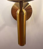 Aplique de pared cristal ámbar y dorado E27 IP20 diseño moderno Ø150 - Imagen 4