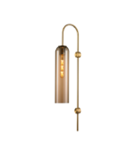 Aplique de pared moderno dorado E27 IP20 diseño tubular 770mm - Imagen 3