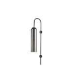 Aplique de pared moderno negro E27 IP20 diseño tubular 770mm - Imagen 3