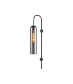 Aplique de pared moderno negro E27 IP20 diseño tubular 770mm - Imagen 2