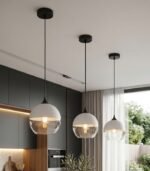 Lámpara colgante decorativa blanca E27 IP20 diseño moderno Ø200x225mm