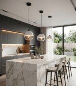 Lámpara colgante decorativa blanca E27 IP20 diseño moderno Ø200x225mm - Imagen 2