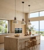 Lámpara colgante decorativa blanco y dorado E27 IP20 diseño moderno Ø220x300mm
