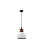 Lámpara colgante decorativa blanco y dorado E27 IP20 diseño moderno Ø220x300mm - Imagen 3