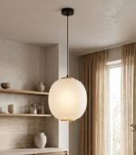 Lámpara colgante decorativa dorada E27 IP20 diseño moderno Ø240x270mm - Imagen 2