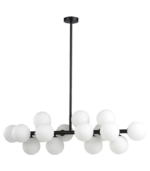 Lámpara colgante lineal 16xG9 negro IP20 diseño moderno 930mm - Imagen 3