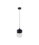 Lámpara colgante decorativa negra E27 IP20 diseño moderno Ø180x310mm - Imagen 2