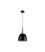Lámpara colgante decorativa negro y blanco E27 IP20 diseño moderno Ø200x400mm - Imagen 3