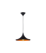 Lámpara colgante negro y dorado E27 IP20 diseño moderno Ø350x200mm - Imagen 3