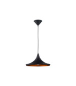 Lámpara colgante negro y dorado E27 IP20 diseño moderno Ø350x200mm - Imagen 4
