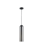 Lámpara colgante tubular negro E27 IP20 diseño moderno Ø100 - Imagen 4