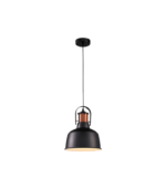 Lámpara colgante negro, dorado y blanco E27 IP20 diseño moderno Ø220x300mm - Imagen 2