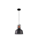 Lámpara colgante negro, dorado y blanco E27 IP20 diseño moderno Ø220x300mm - Imagen 3